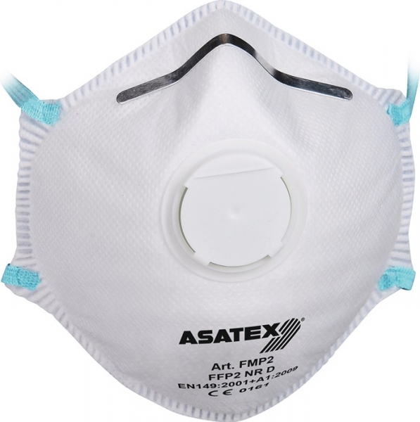 Asatex Atemschutzmaske FFP 2/V NR D m.Ausatemventil  15er-Pack